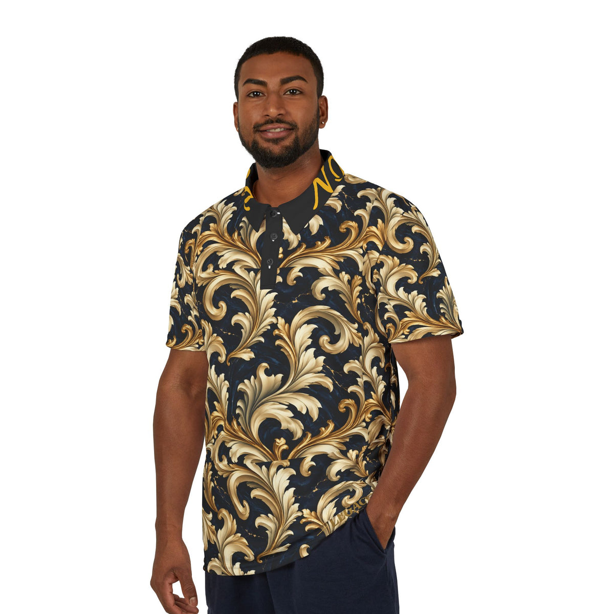 Dominion Baroque Gold Scroll Polo