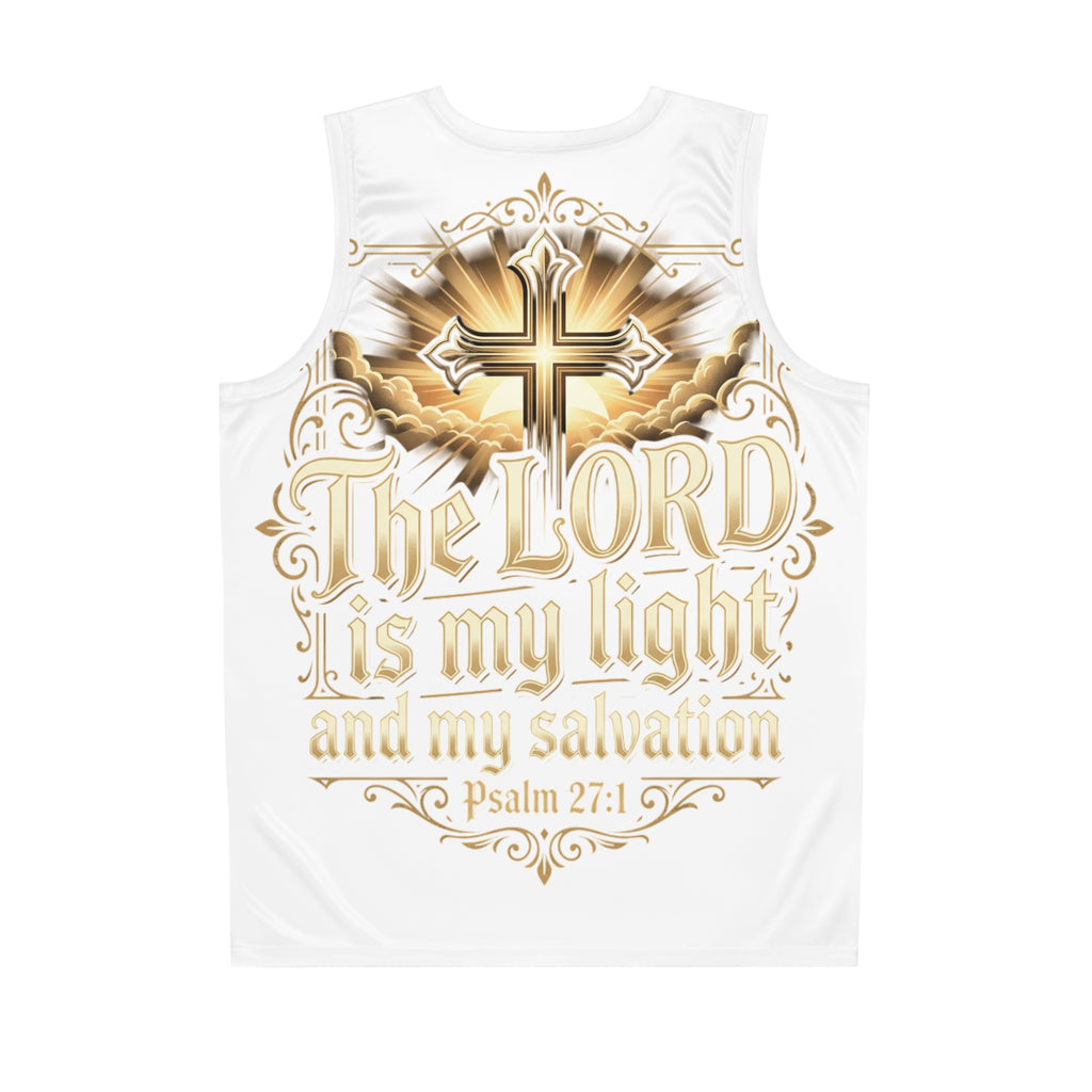 Religious Basketball Jersey — “The LORD is my light and my salvation” Psalm 27:1