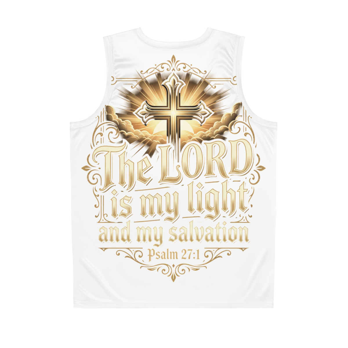 Religious Basketball Jersey — “The LORD is my light and my salvation” Psalm 27:1