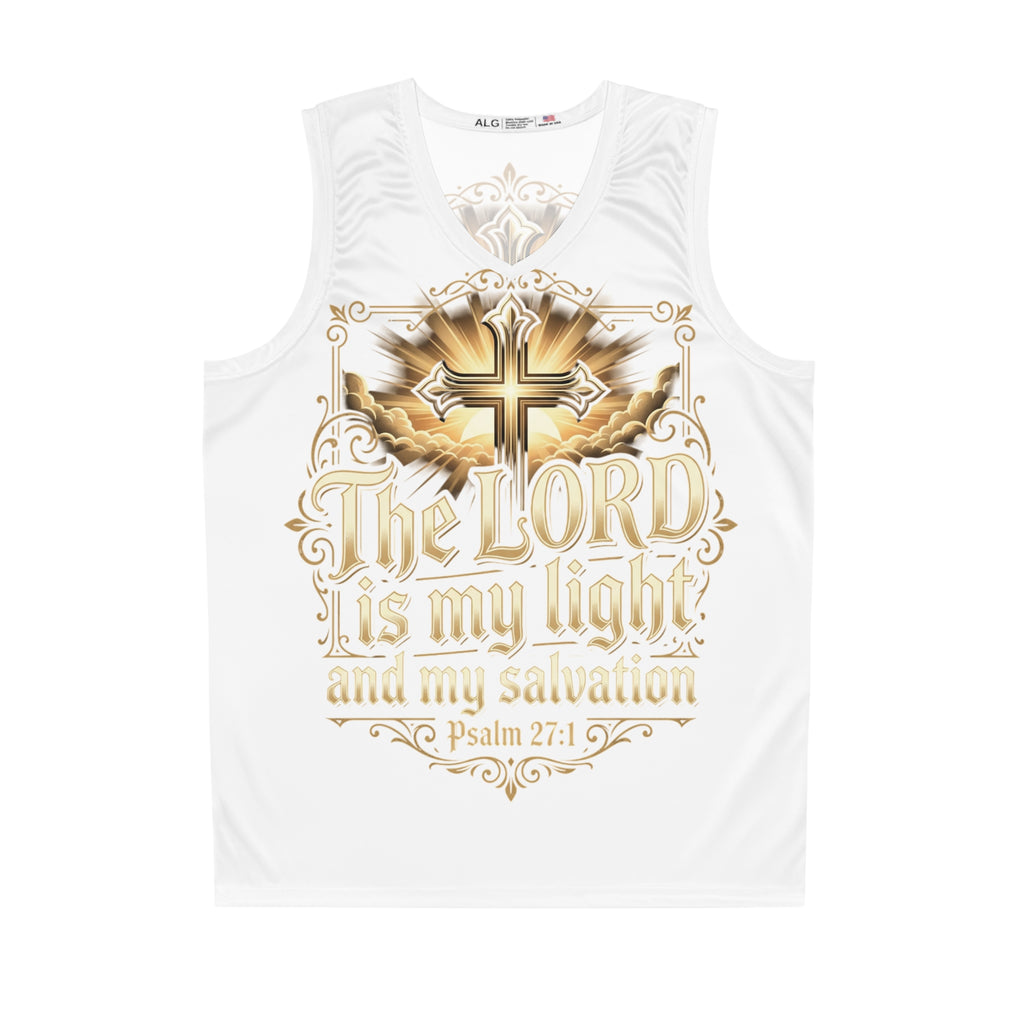 Religious Basketball Jersey — “The LORD is my light and my salvation” Psalm 27:1