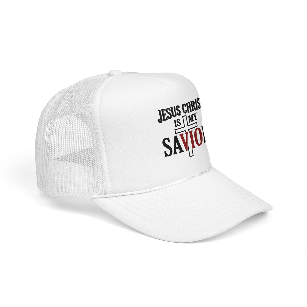 Legacy Forged Trucker Hat — "Jesus Christ Is My Savior" Embroidered Faith Cap