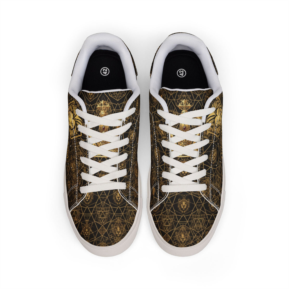 Men's Bold  Lion luxuries low top sneakers