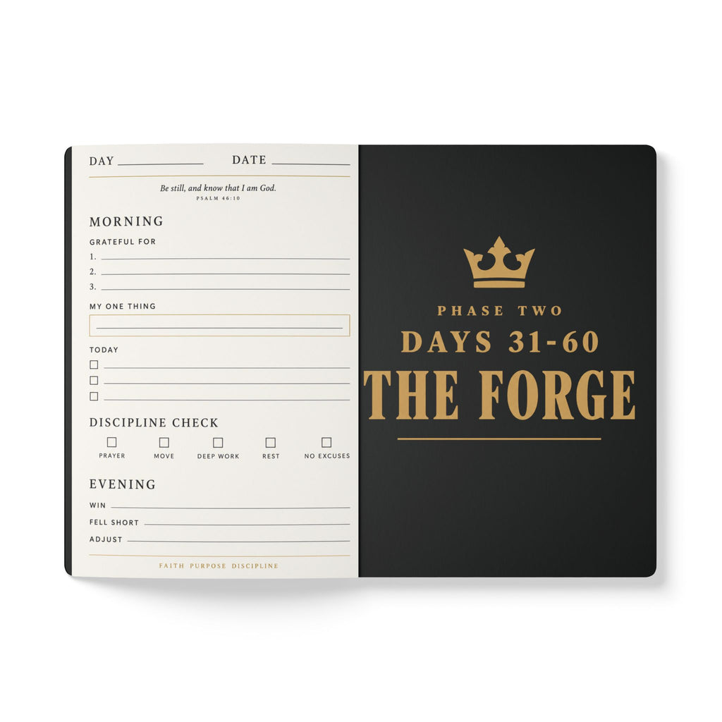 Purpose Planner Softcover Journal — 'Ninety Days, One Action a Day' Goal Planner LegacyForged™