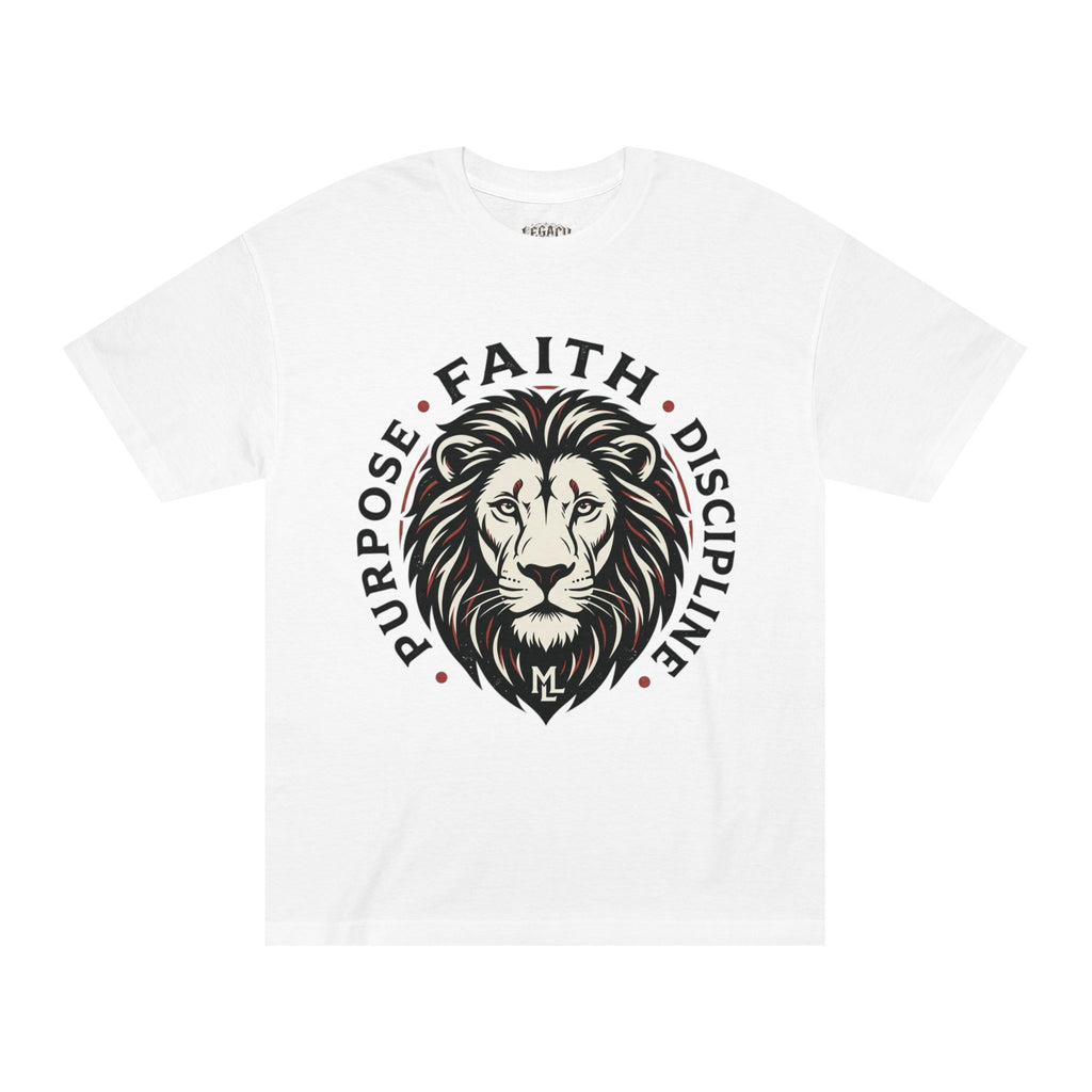 Faith Lion Tee — Purpose • Faith • Discipline Inspirational Graphic T-Shirt