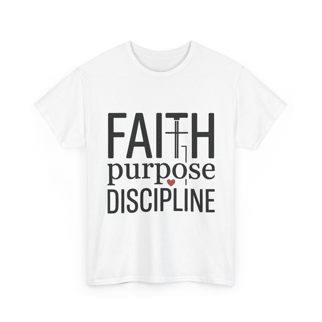 Faith Purpose Discipline T-Shirt — Christian Inspirational Tee | Woman
