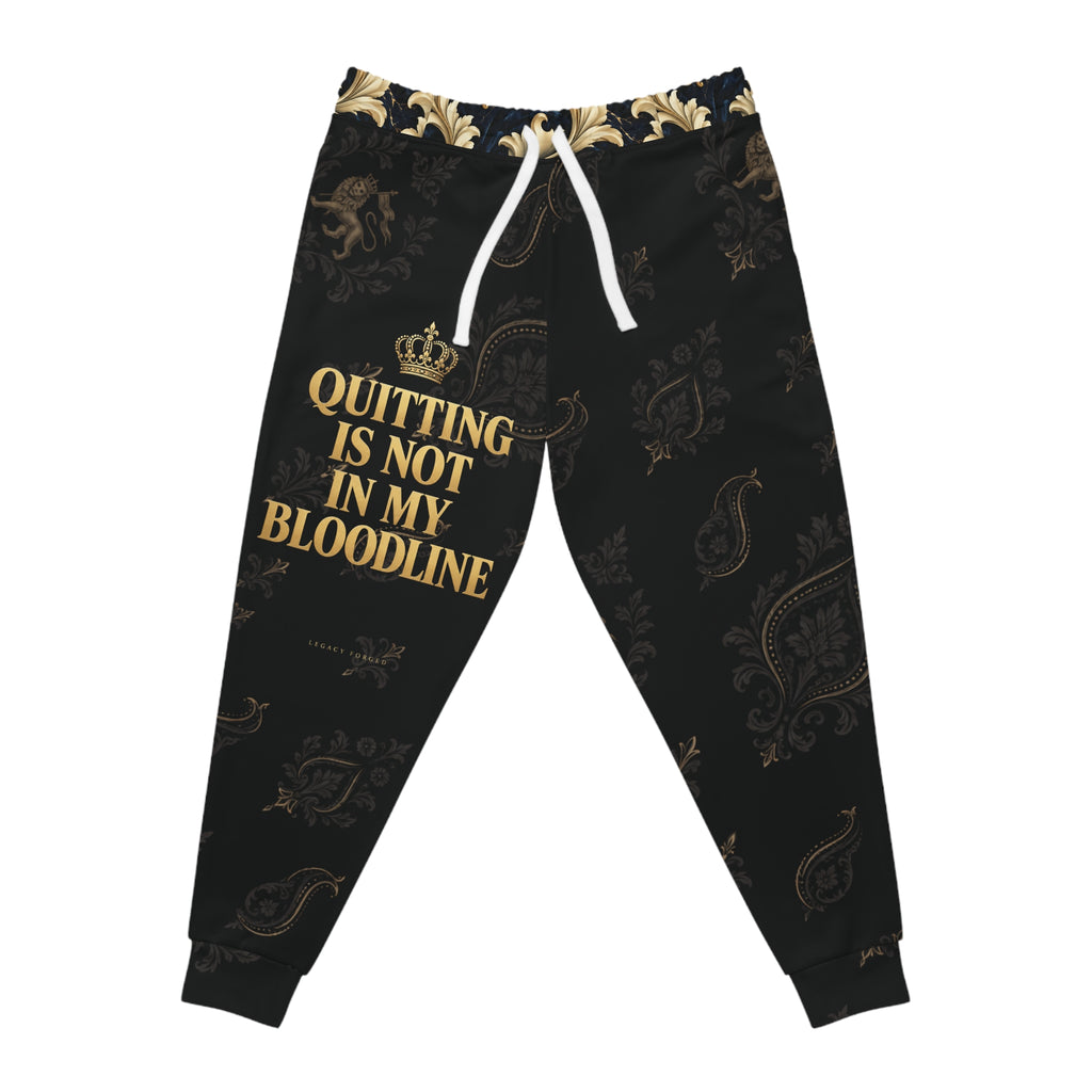 Motivational Joggers — "Quitting Is Not In My Bloodline" Athletic Pants LegacyForged™