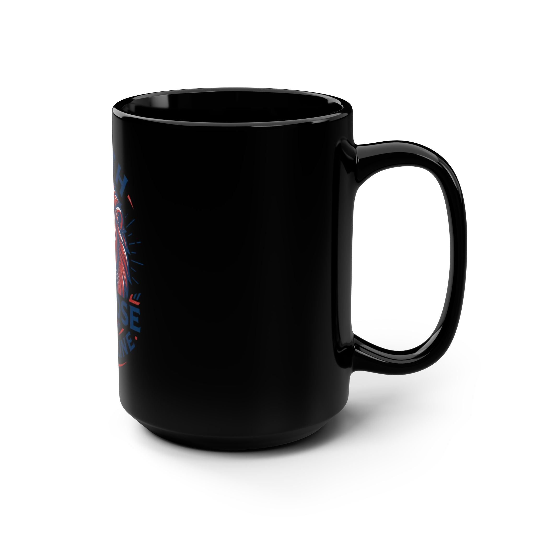 Faith • Purpose • Discipline Lion Black Coffee Mug — 15oz Inspirational Motivational Gift