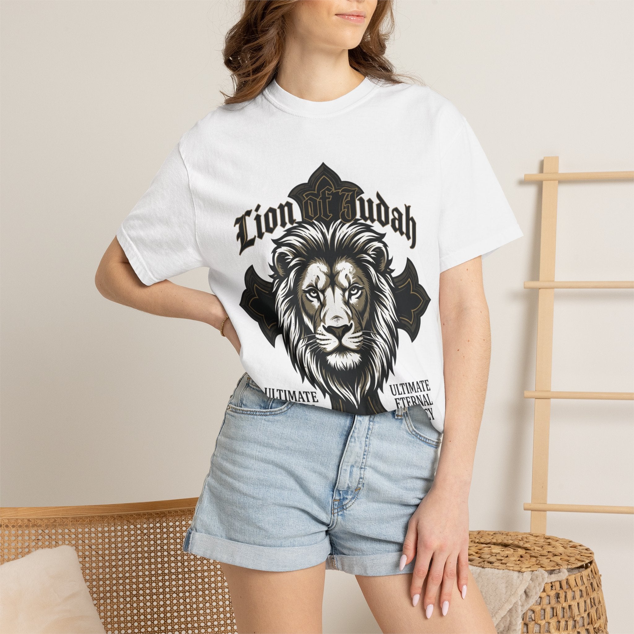Lion of Judah T-Shirt — Vintage Religious Lion Graphic Tee ("Ultimate Eternal Legacy")