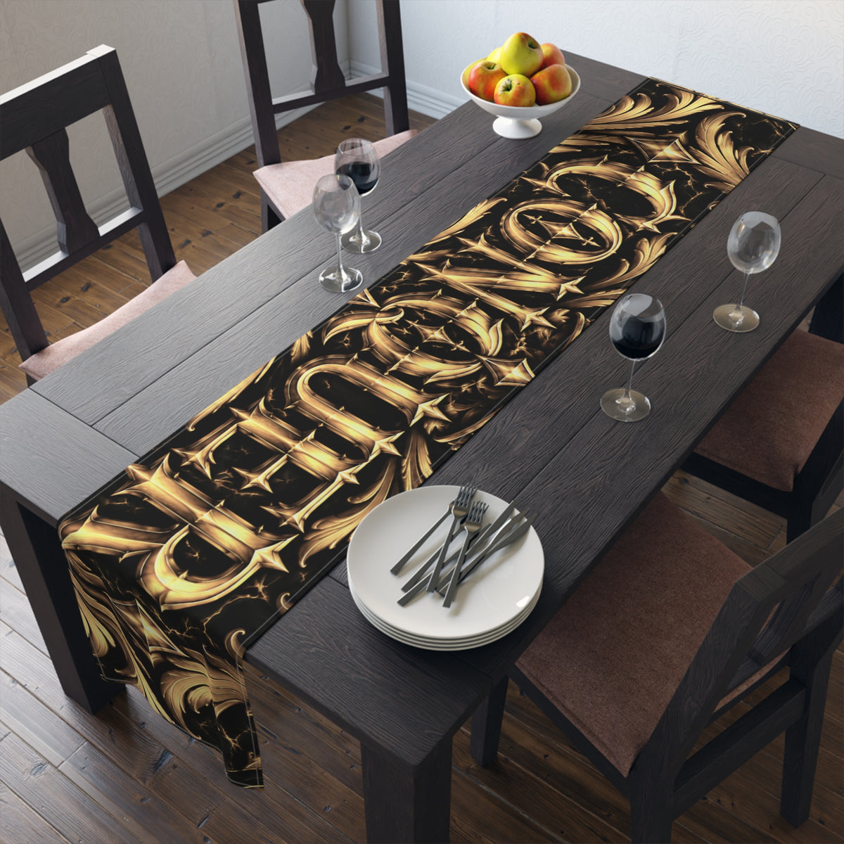 CONQUER | Mystical Golden Celestial Table Runner