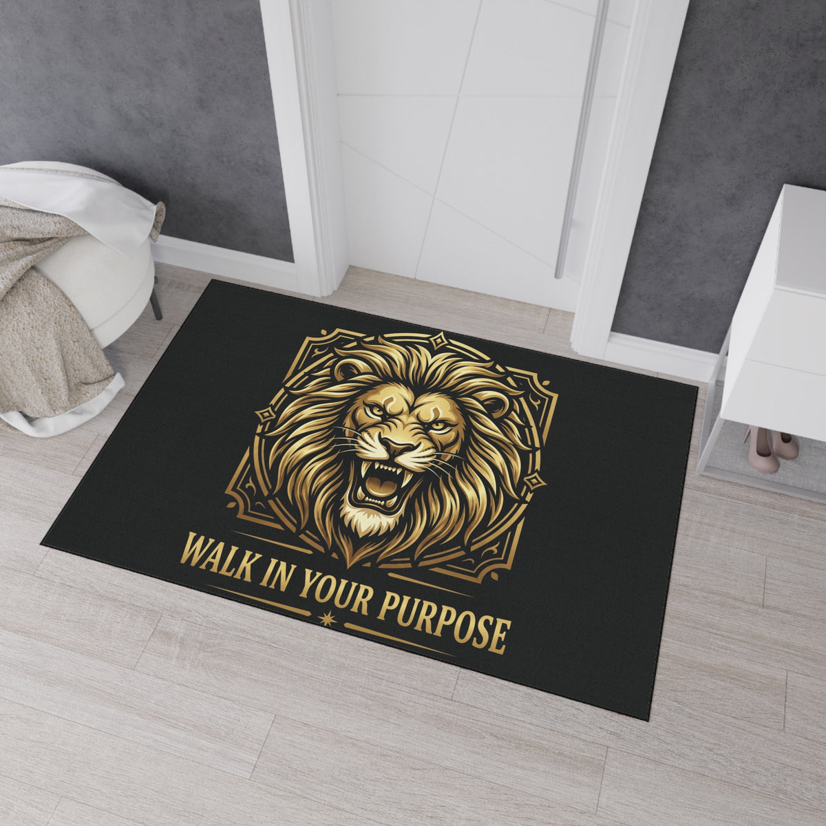 Lion 'Walk In Your Purpose' Heavy Duty Floor Mat