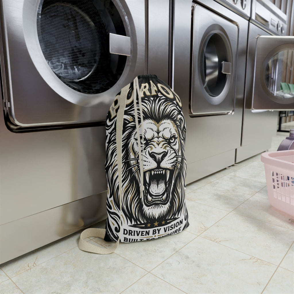 Purpose Lion Laundry Bag — Motivational Drawstring Clothes Bag