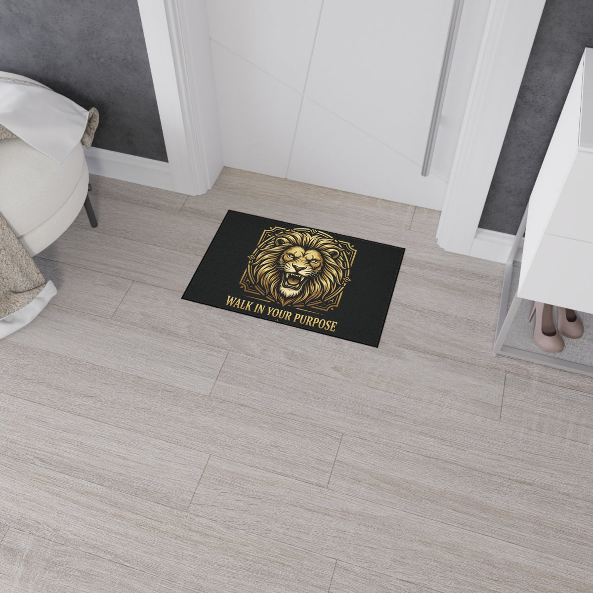 Lion 'Walk In Your Purpose' Heavy Duty Floor Mat