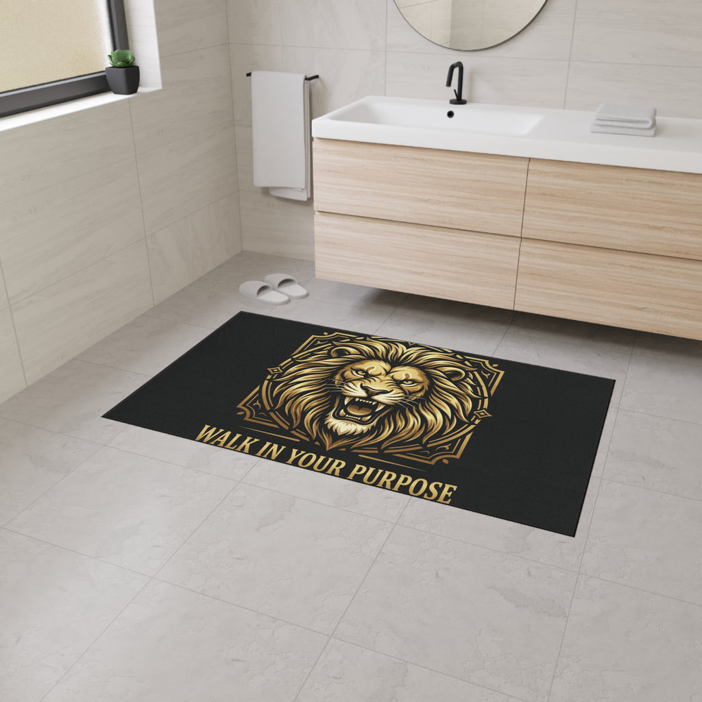 Lion 'Walk In Your Purpose' Heavy Duty Floor Mat