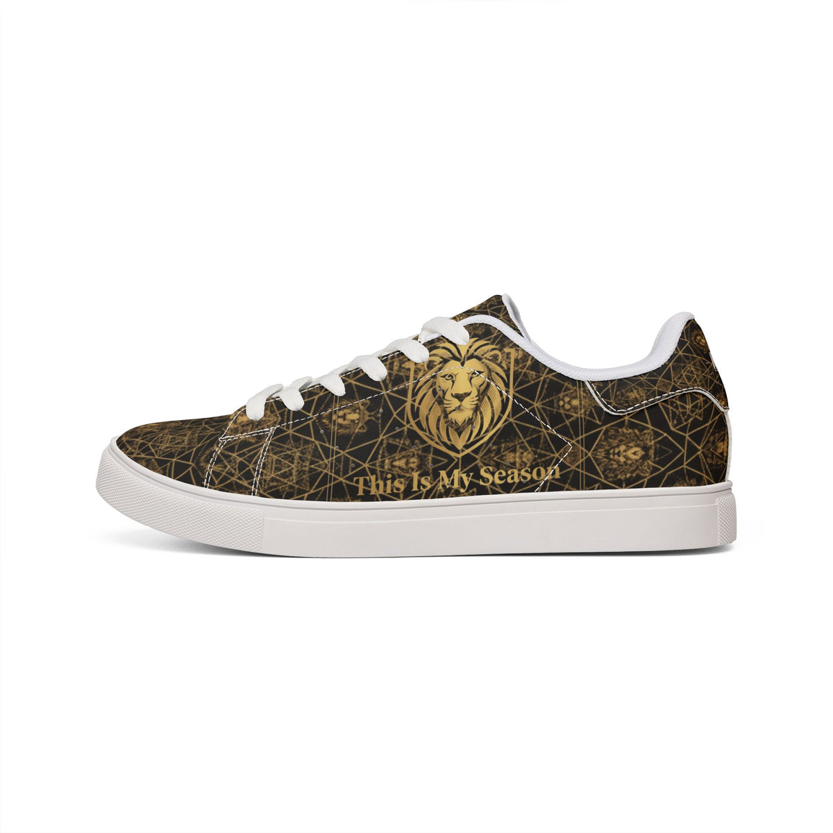 Men's Bold  Lion luxuries low top sneakers