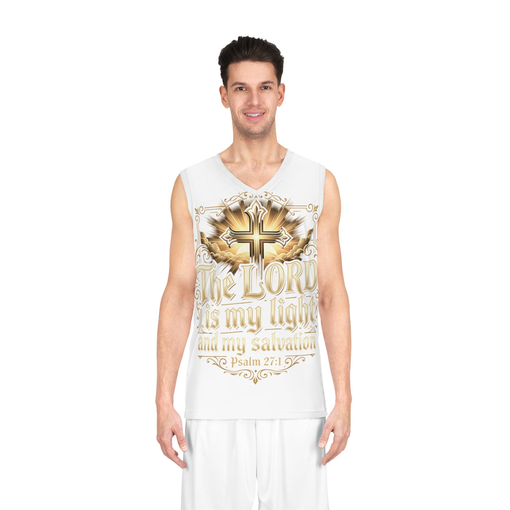 Religious Basketball Jersey — “The LORD is my light and my salvation” Psalm 27:1