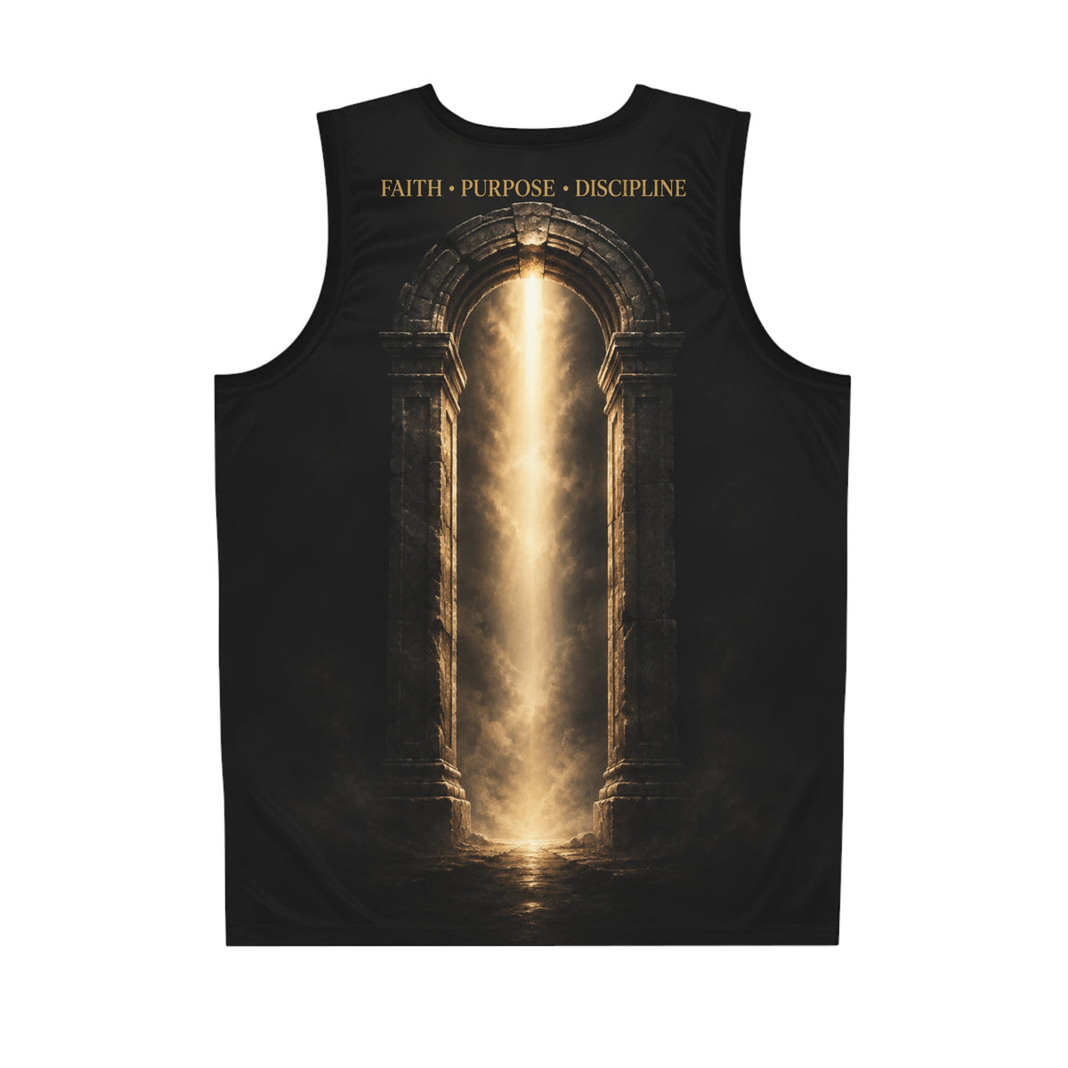 Basketball Jersey — 'Legacy Forged' Archway Design (Faith • Purpose • Discipline) LegacyForged™