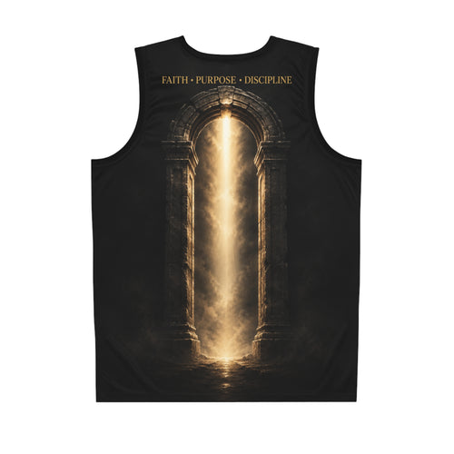 Basketball Jersey — 'Legacy Forged' Archway Design (Faith • Purpose • Discipline) LegacyForged™