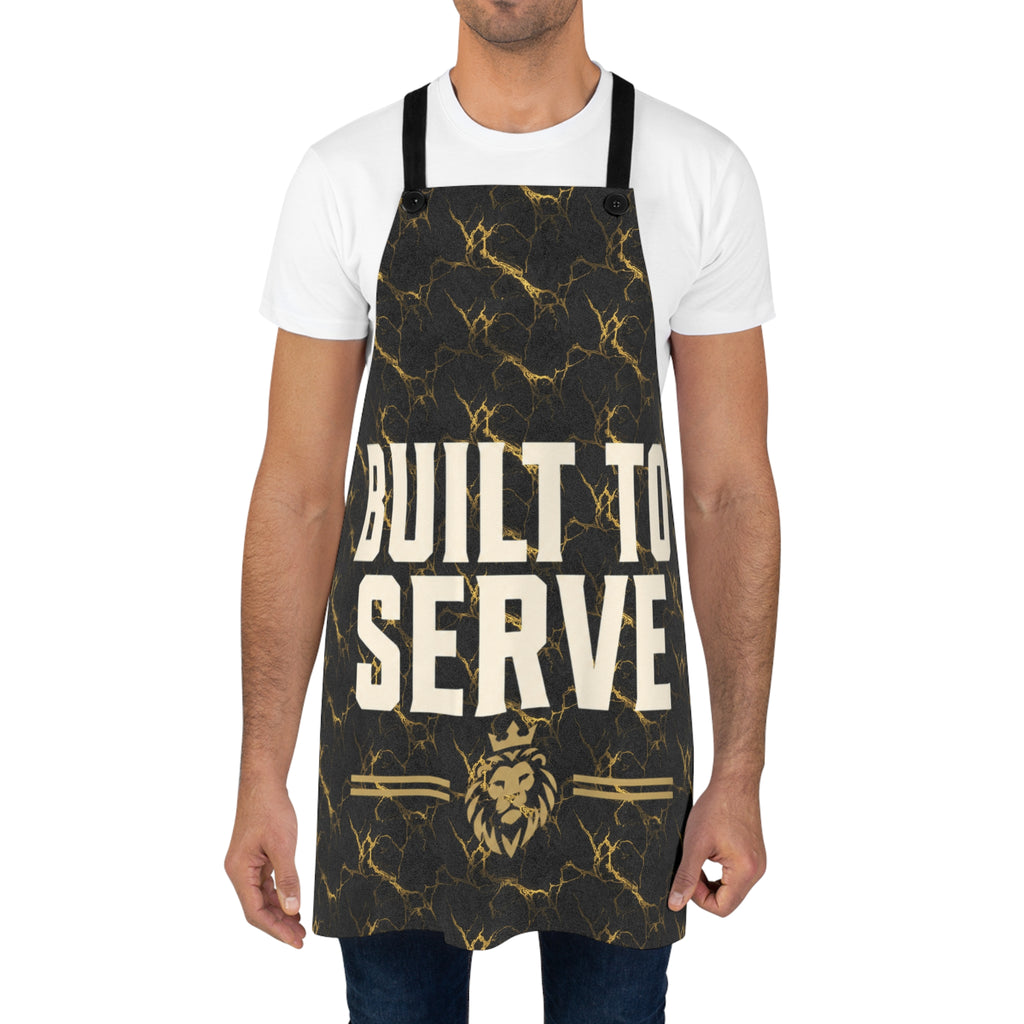 Built to Serve Apron — Bold Lion Graphic BBQ & Chef Apron LegacyForged™