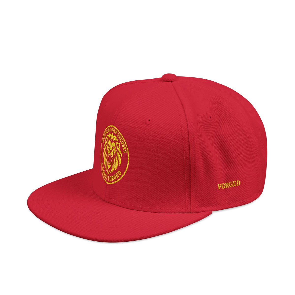 Embroidered Lion Crest Snapback Hat
