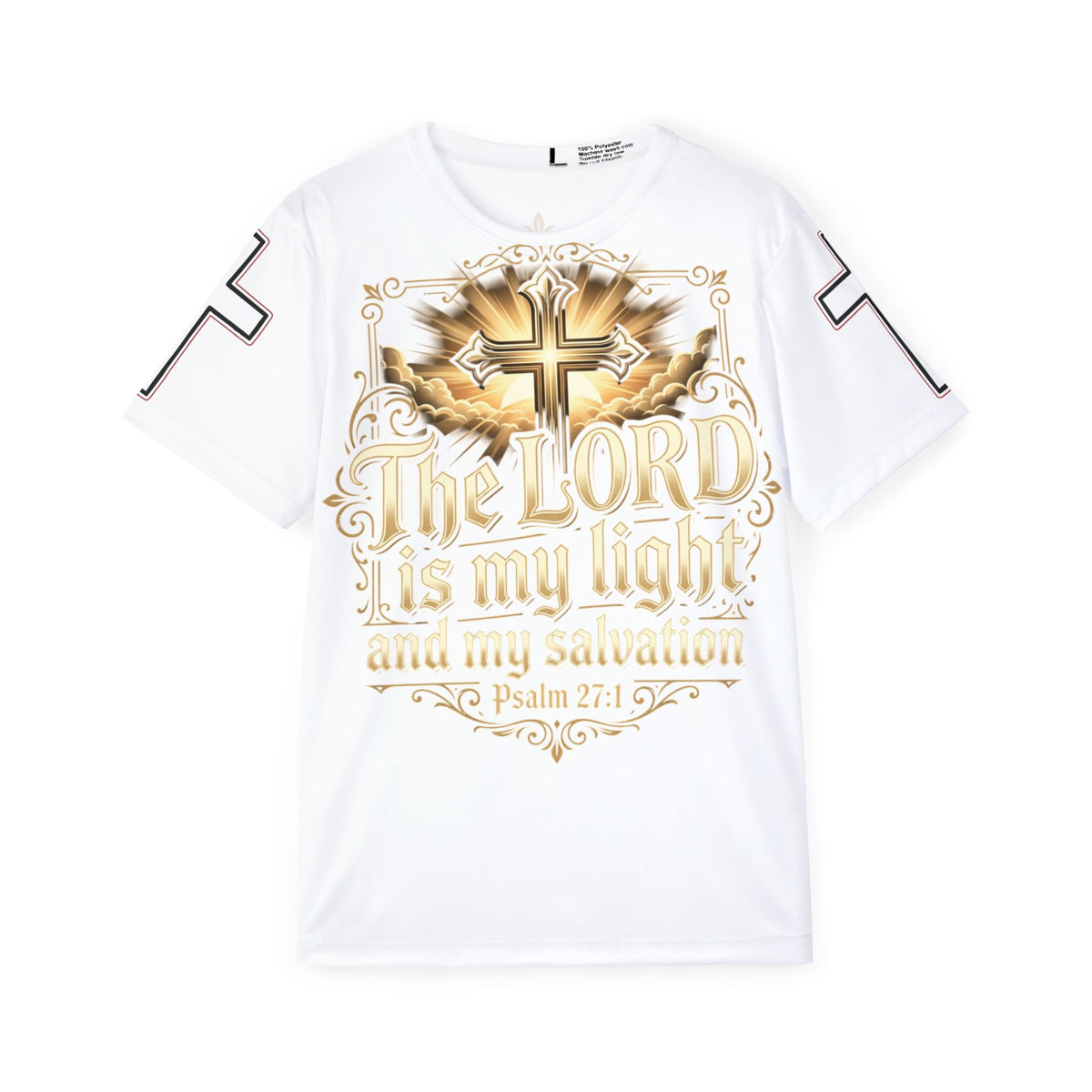 Men's Jersey — "The LORD is my light" Psalm 27:1 Christian Athletic Tee