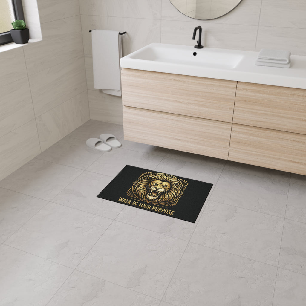 Lion 'Walk In Your Purpose' Heavy Duty Floor Mat