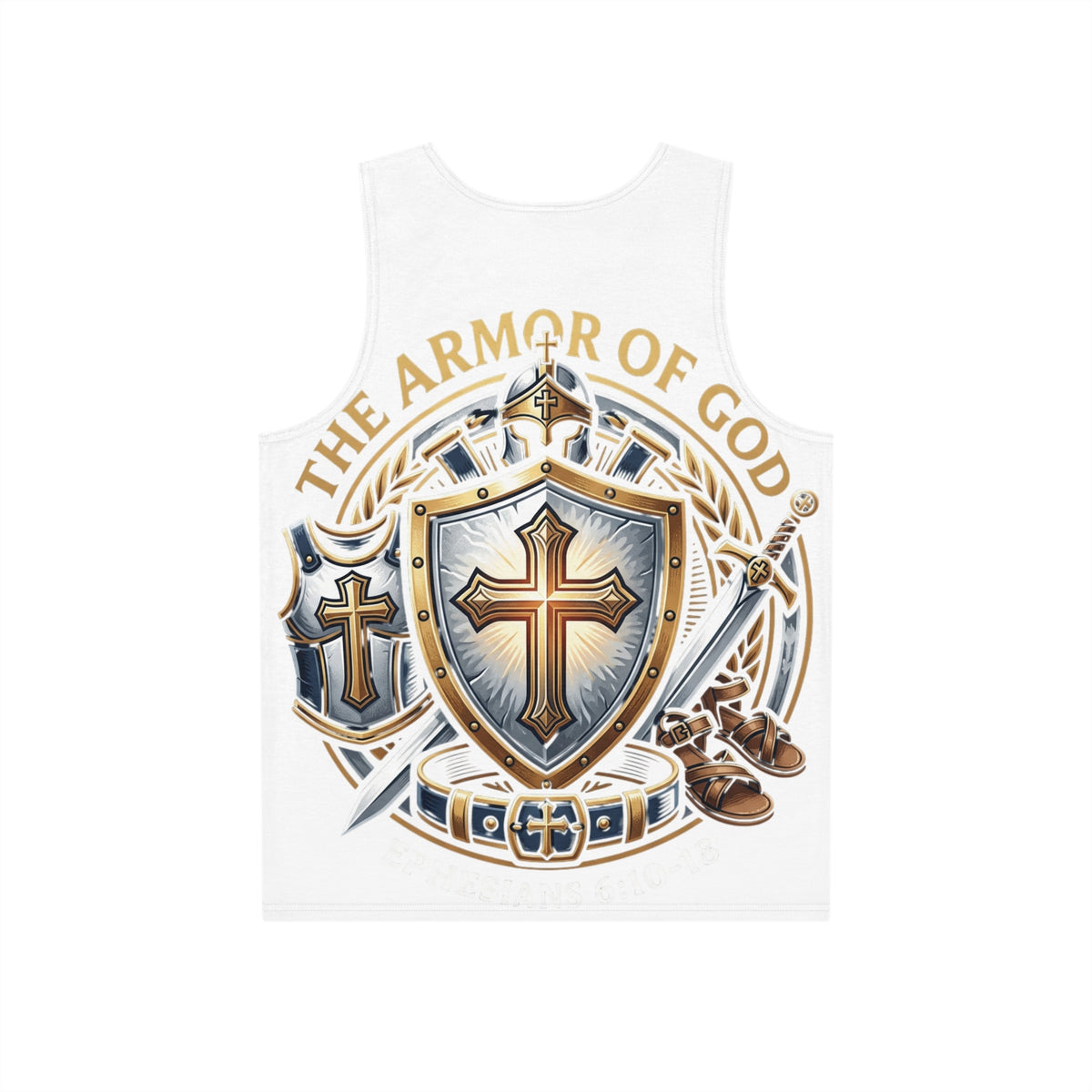 Men's Tank - 'The Armor of God' Christian Shield Graphic Tank Top