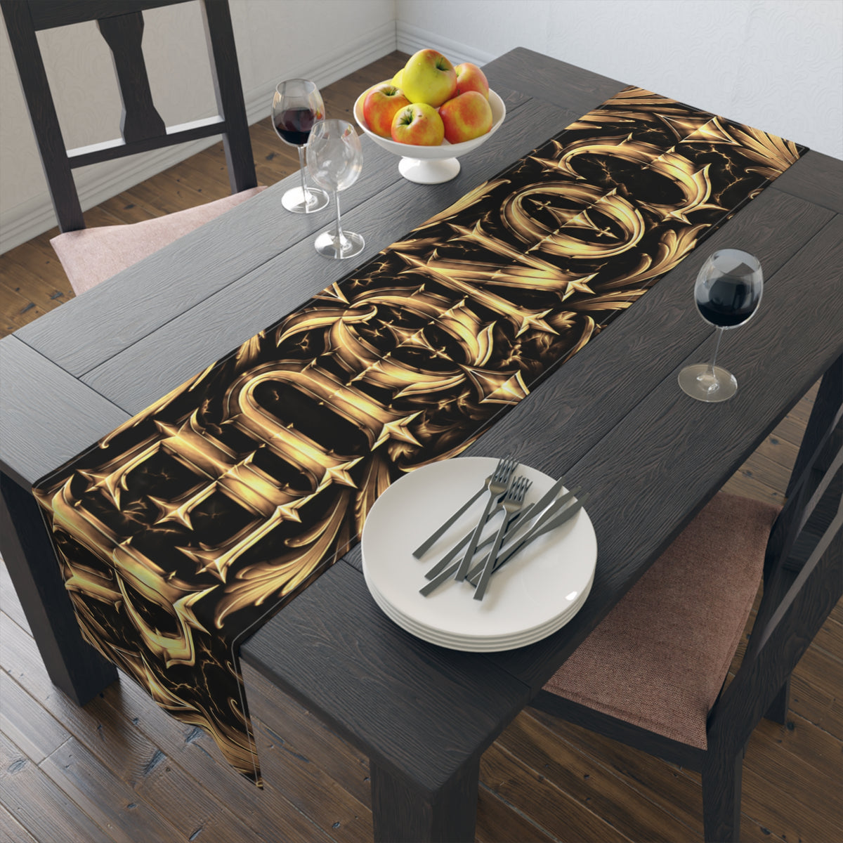CONQUER | Mystical Golden Celestial Table Runner