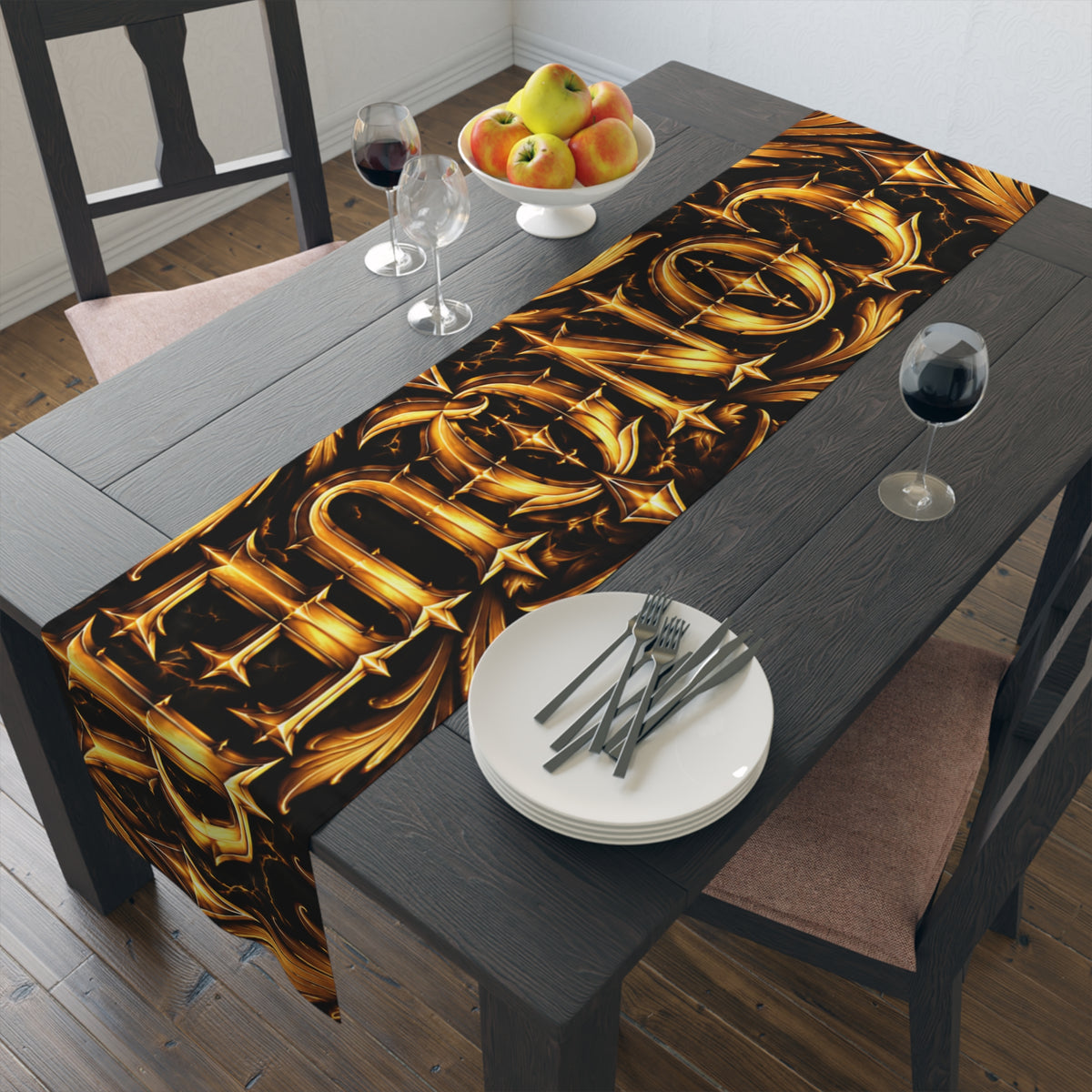 CONQUER | Mystical Golden Celestial Table Runner